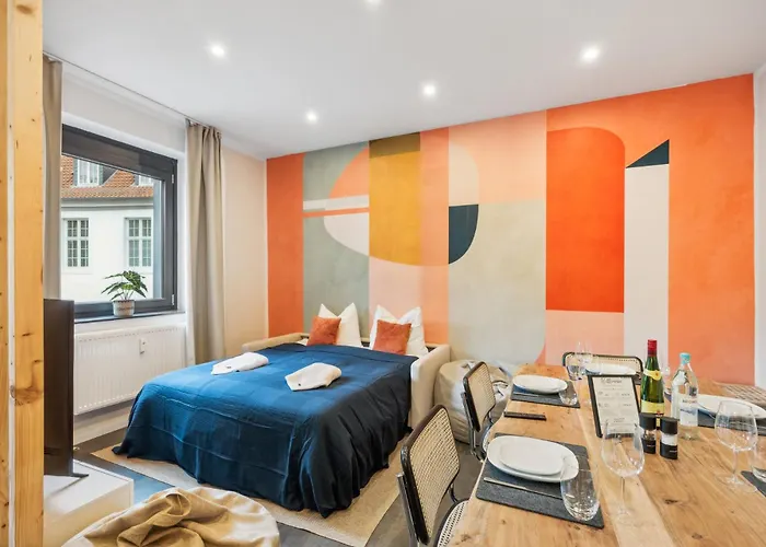 Maremar - Design Im Zentrum - 2 Schlafzimmer - Luxus Boxspringbetten - Kueche - Arbeitsplaetze & Highspeed Wlan - Balkon