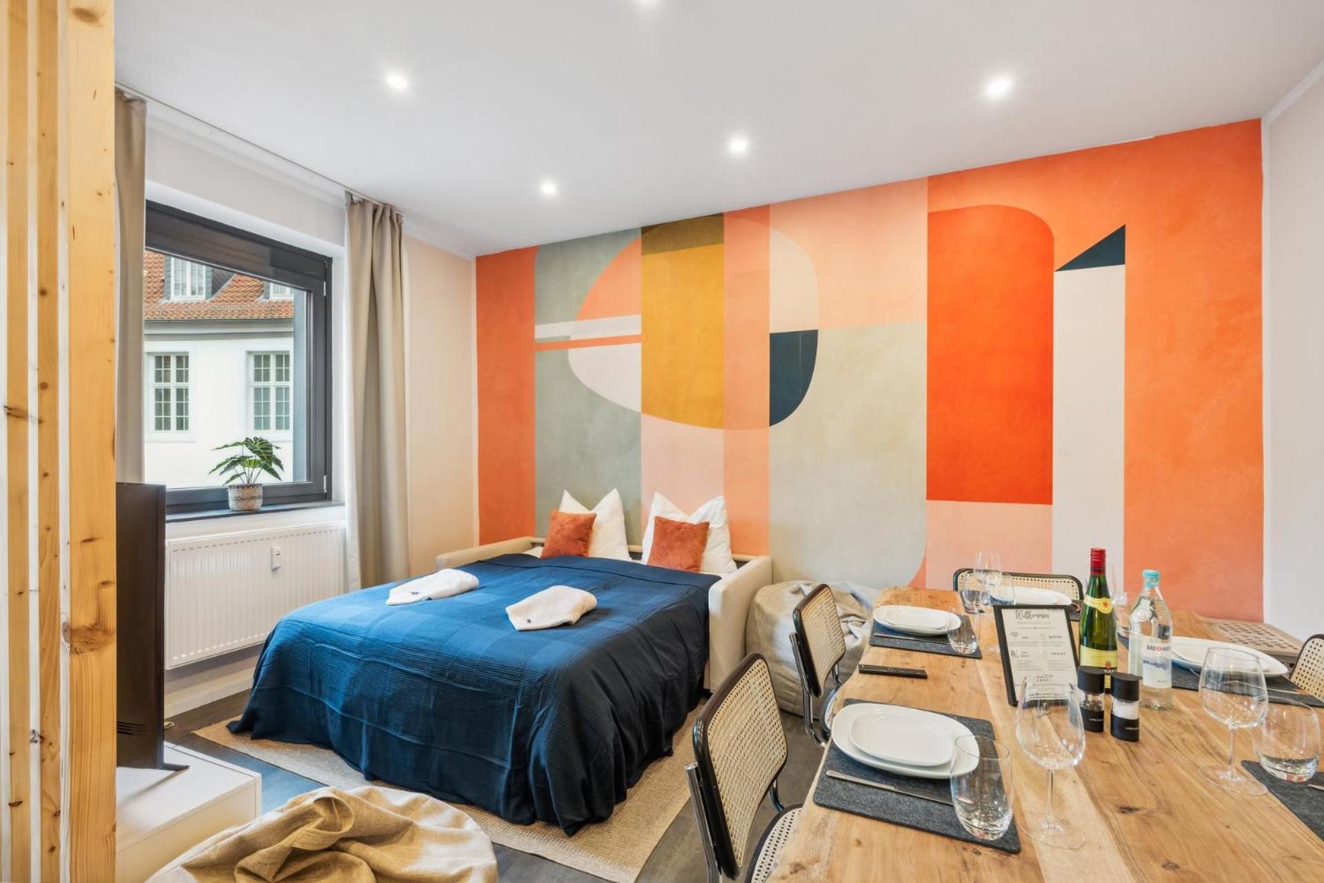 Maremar - Design Im Zentrum - 2 Schlafzimmer - Luxus Boxspringbetten - Kueche - Arbeitsplaetze & Highspeed Wlan - Balkon Apartment *
